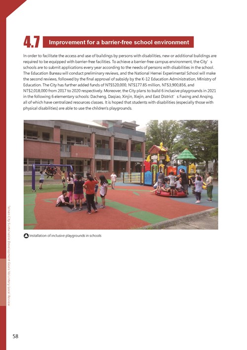 2021 Tainan City Sustainable Development Goal  Voluntary Local Review第61頁內容